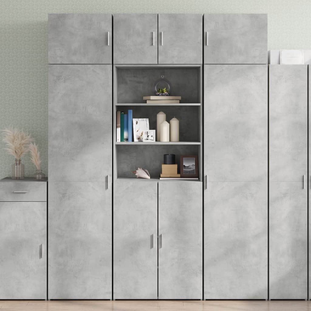 E-shop vidaXL Úložná skrinka betónovo sivá 70x42,5x225 cm kompozitné drevo