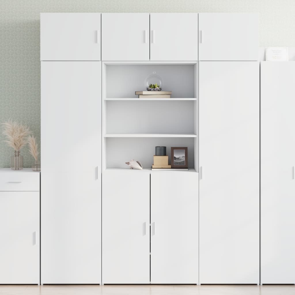E-shop vidaXL Úložná skrinka biela 80x42,5x225 cm kompozitné drevo