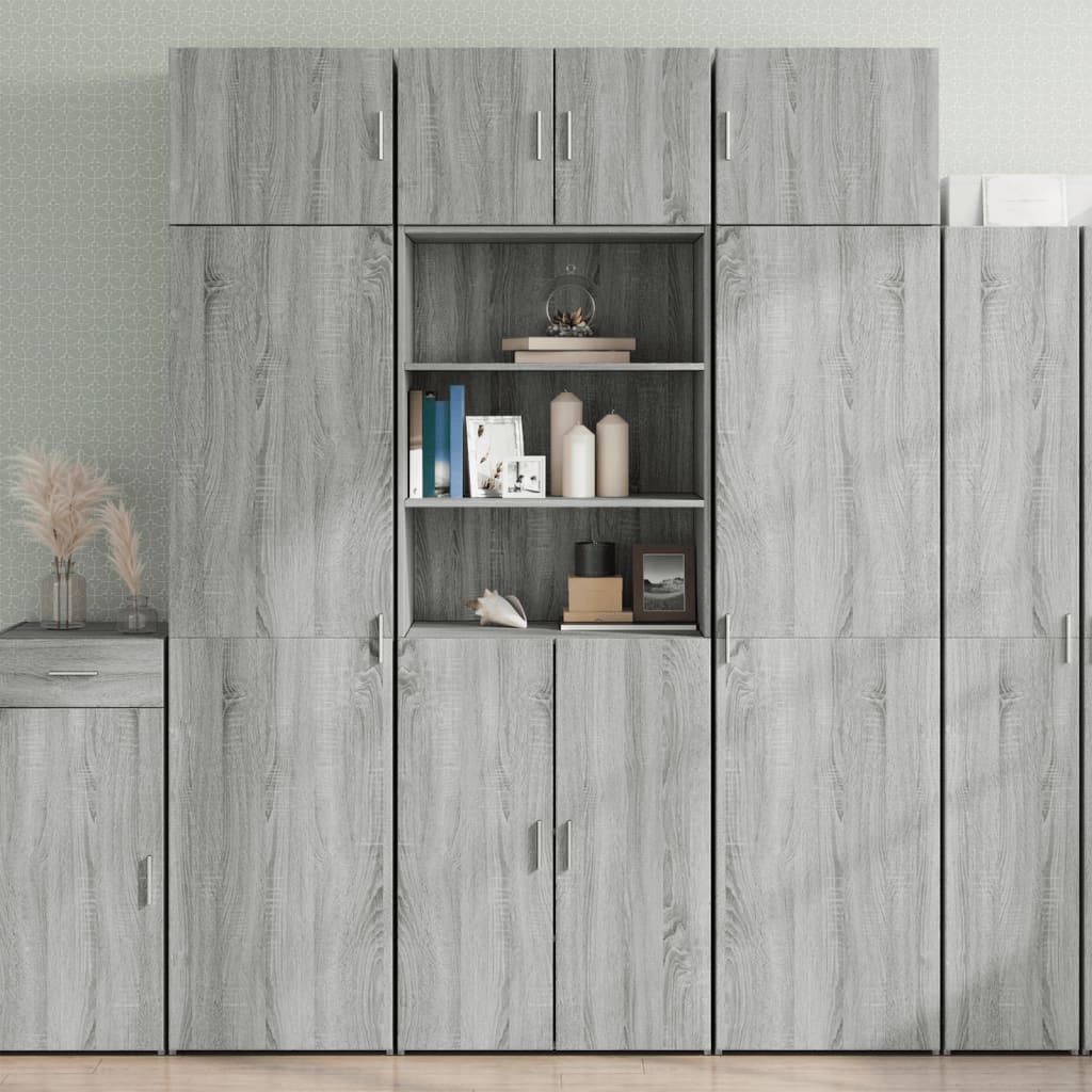 E-shop vidaXL Úložná skrinka sivá sonoma 70x42,5x225 cm kompozitné drevo
