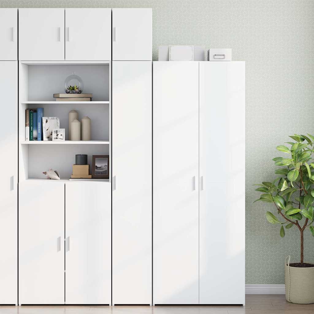 E-shop vidaXL Úzka úložná skrinka biela 30x42,5x225 cm kompozitné drevoÚ