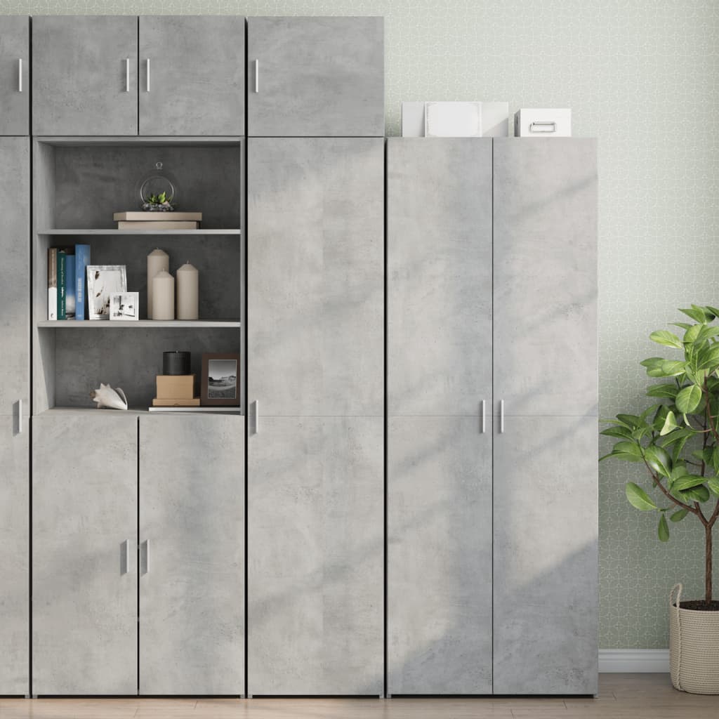 E-shop vidaXL Úložná skrinka betónovo sivá 45x42,5x225 cm kompozitné drevo