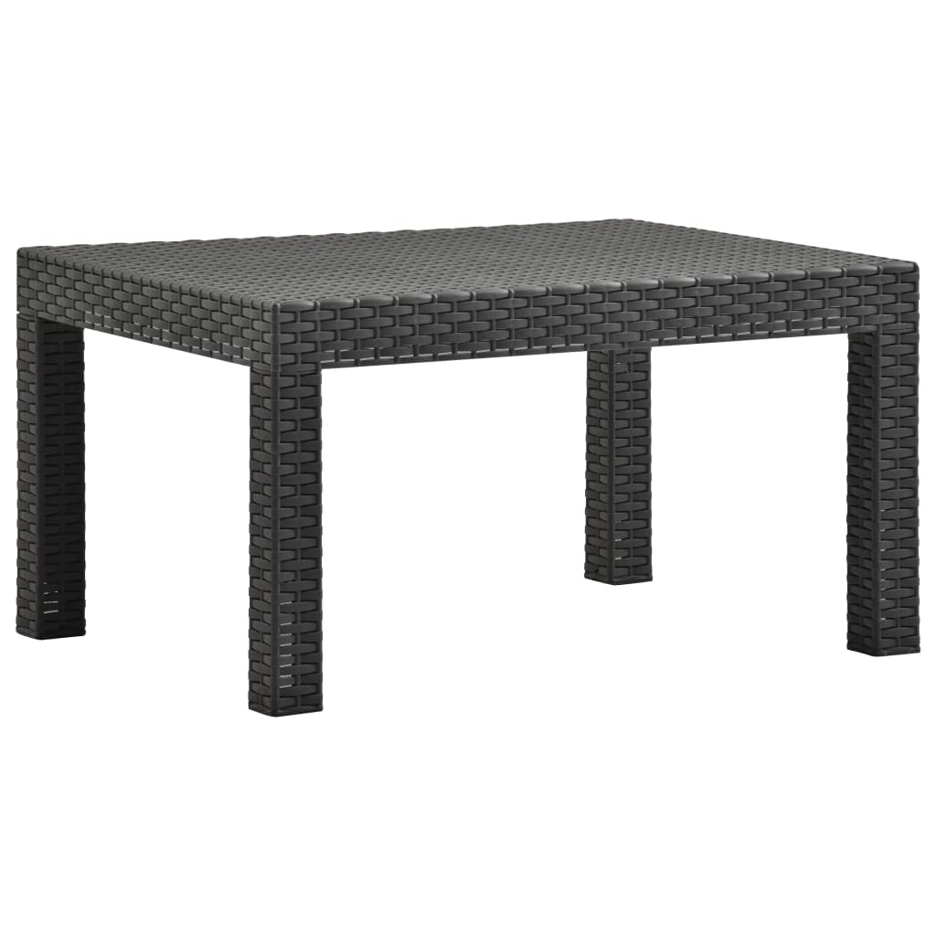 E-shop vidaXL Záhradný stôl, antracitový 58x58x41 cm, PP ratan