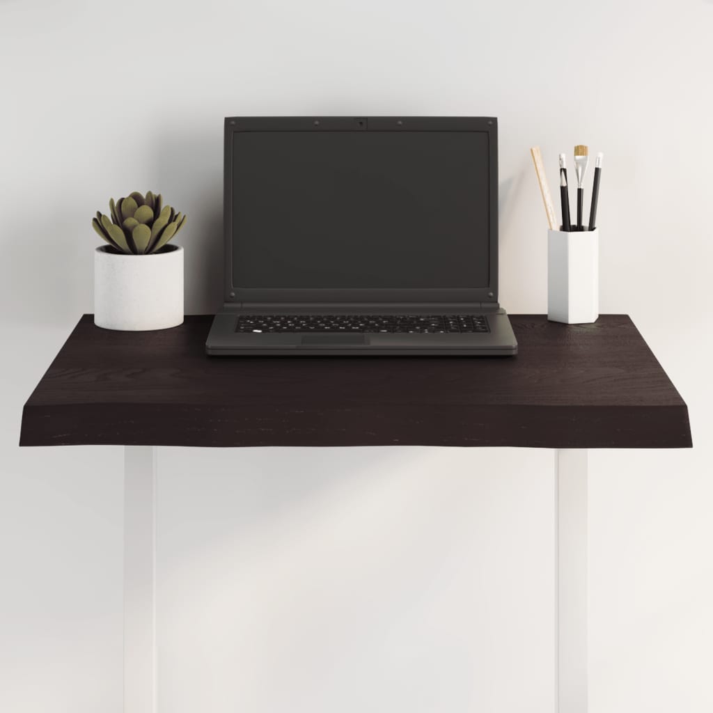 E-shop vidaXL Stolová doska tmavohnedá 60x60x(2-4)cm ošetrený masív hrany