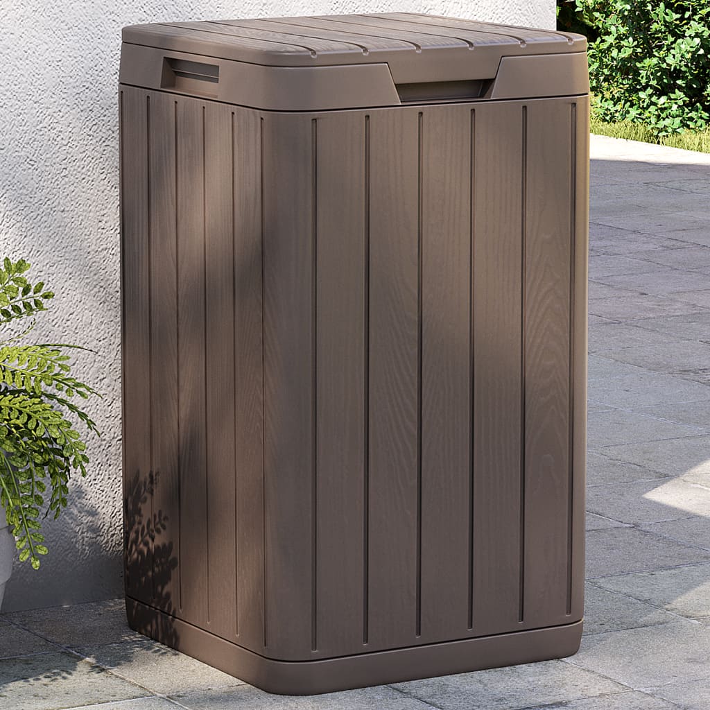 E-shop vidaXL Vonkajší odpadkový kôš hnedý 38x38x65 cm PP