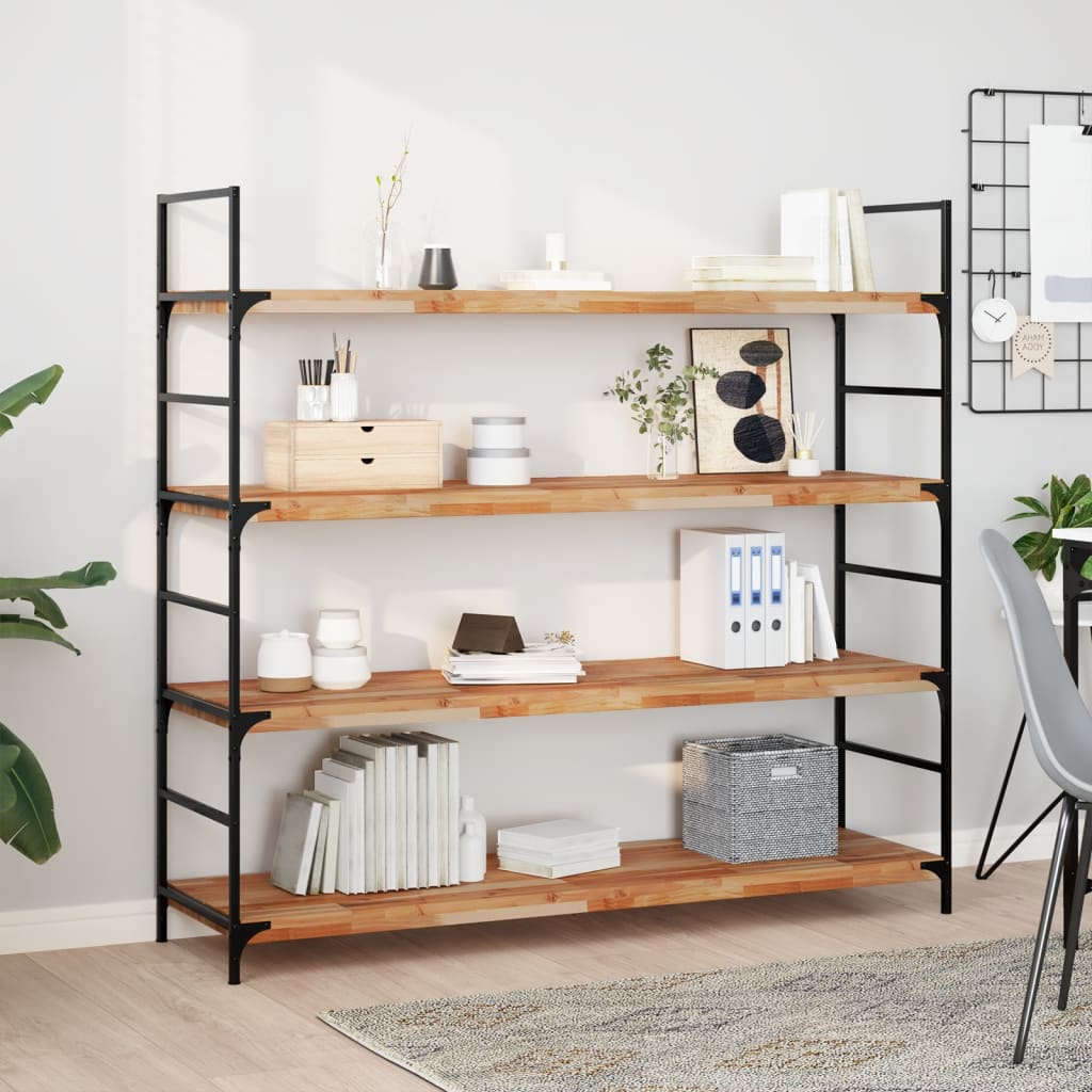 E-shop vidaXL Plávajúce police 4ks 160x40x4cm, akáciový masív, olejová úprava