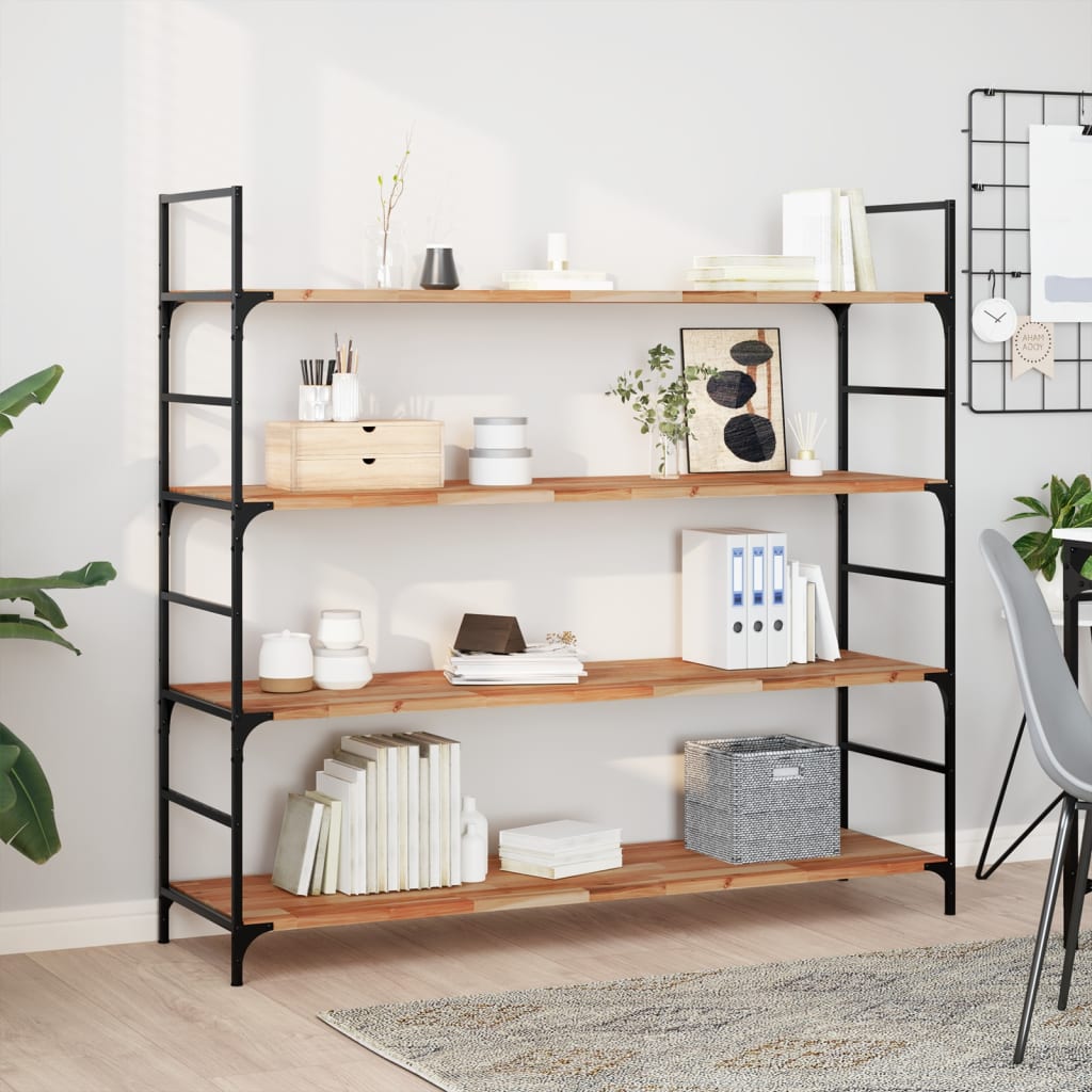 E-shop vidaXL Plávajúce police 4ks 120x40x2cm, akáciový masív, olejová úprava