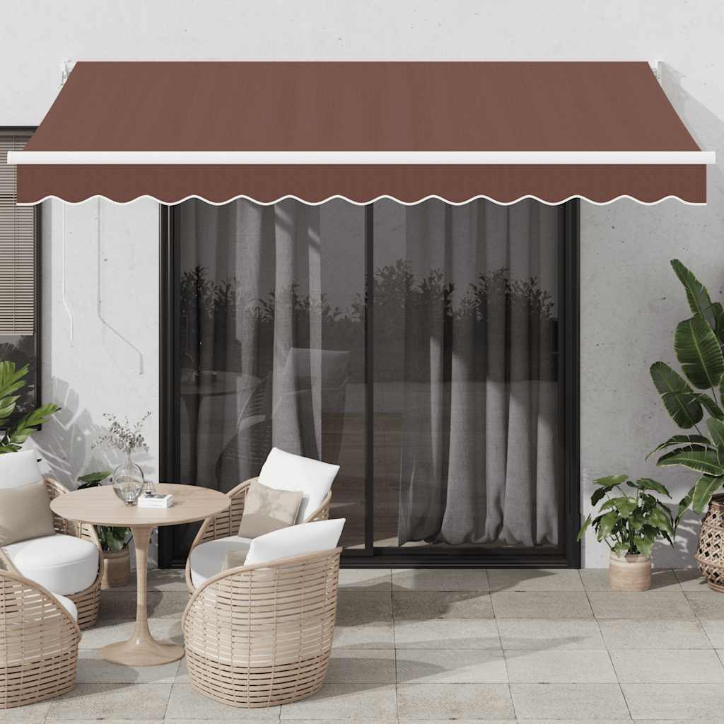 E-shop vidaXL Automaticky zaťahovacia markíza hnedá 350x250 cm