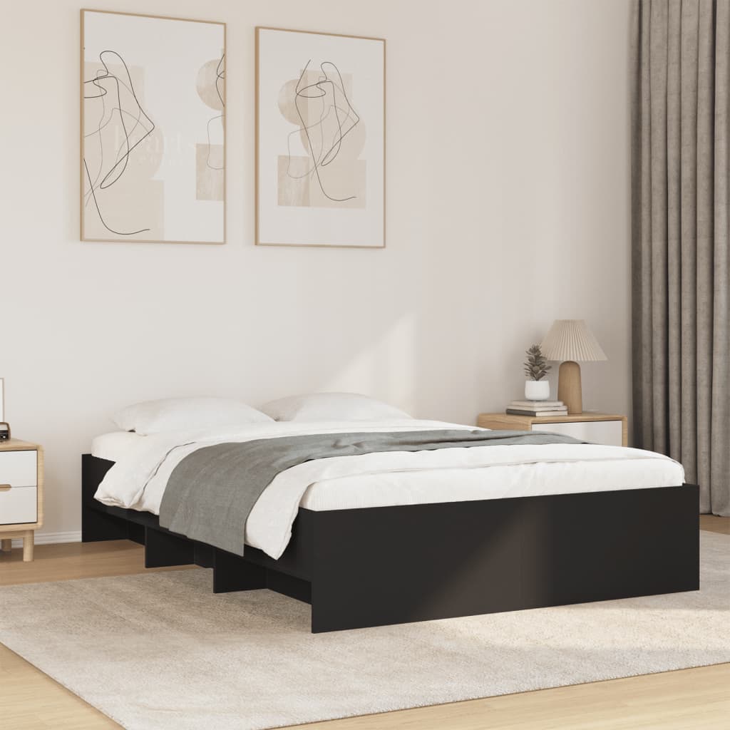 E-shop vidaXL Posteľný rám čierny 120x200 cm kompozitné drevo