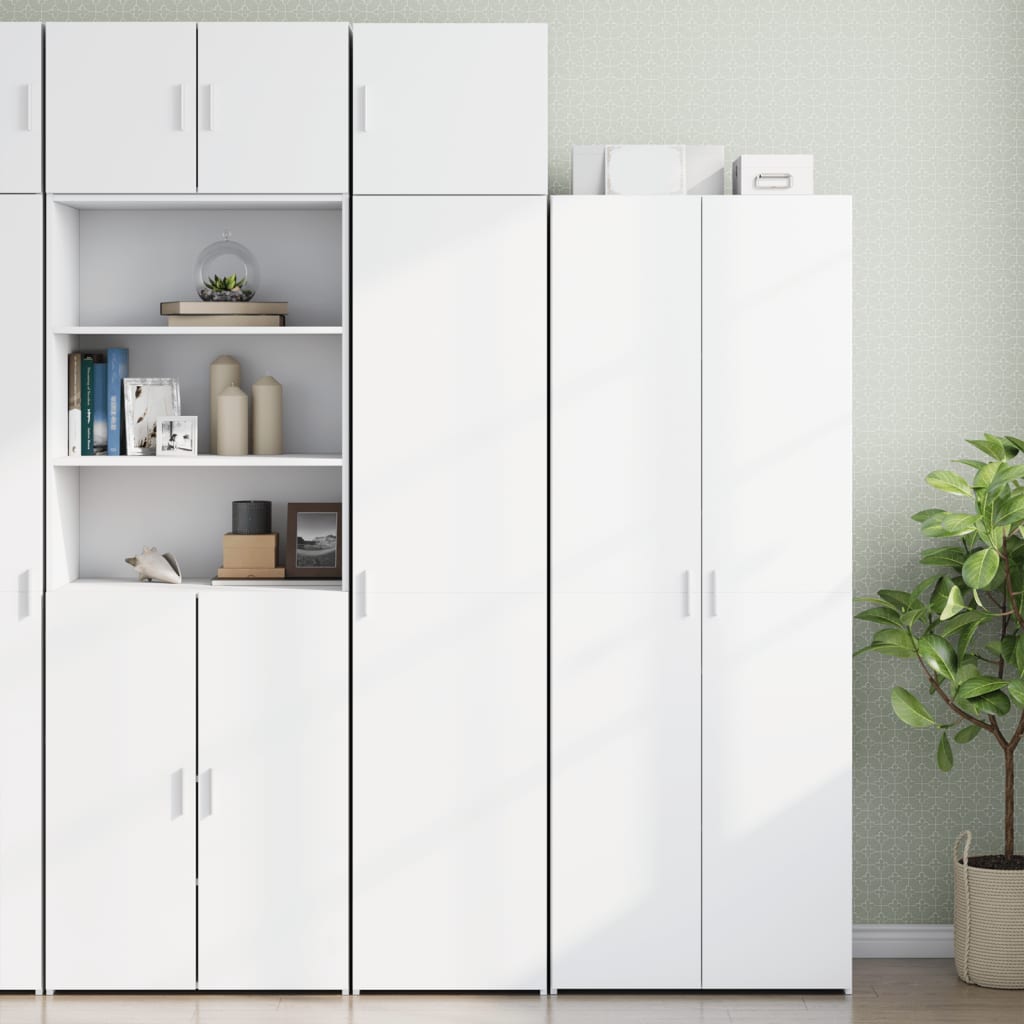 E-shop vidaXL Úzka úložná skrinka biela 45x42,5x225 cm kompozitné drevo