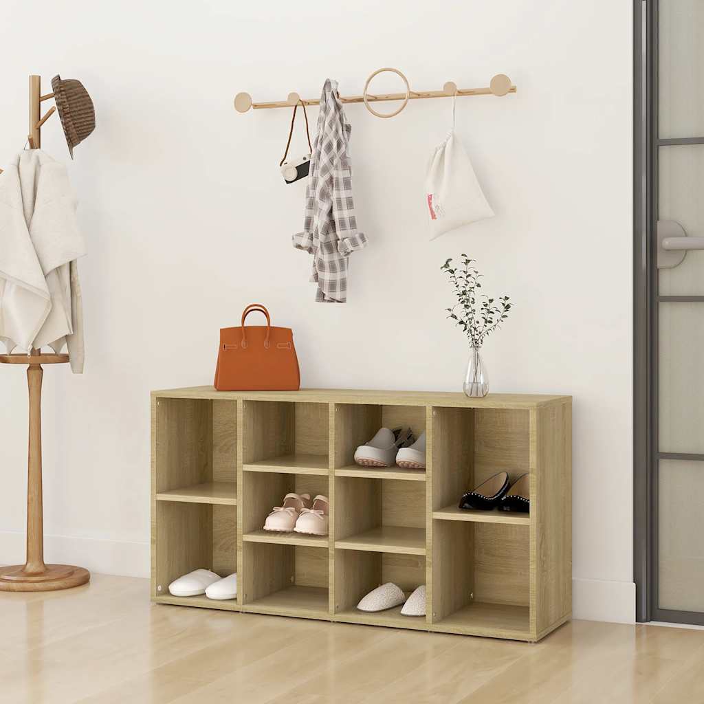 E-shop vidaXL Lavica na topánky, dub sonoma 103x30x55 cm, kompozitné drevo