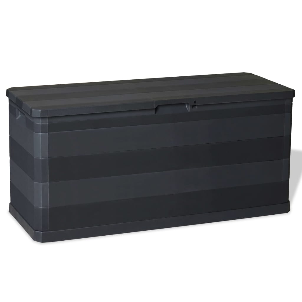 E-shop vidaXL Záhradný úložný box čierny 117x45x56 cm
