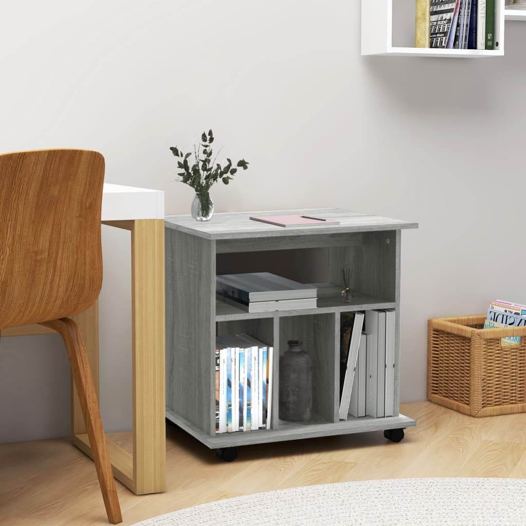E-shop vidaXL Skrinka na kolieskach sivá sonoma 60x45x60 cm spracované drevo