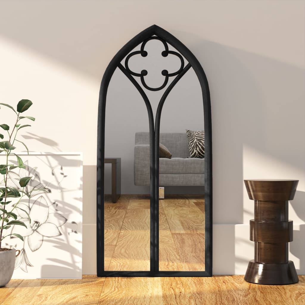 E-shop vidaXL Zrkadlo čierne 70x30 cm železo interiérové