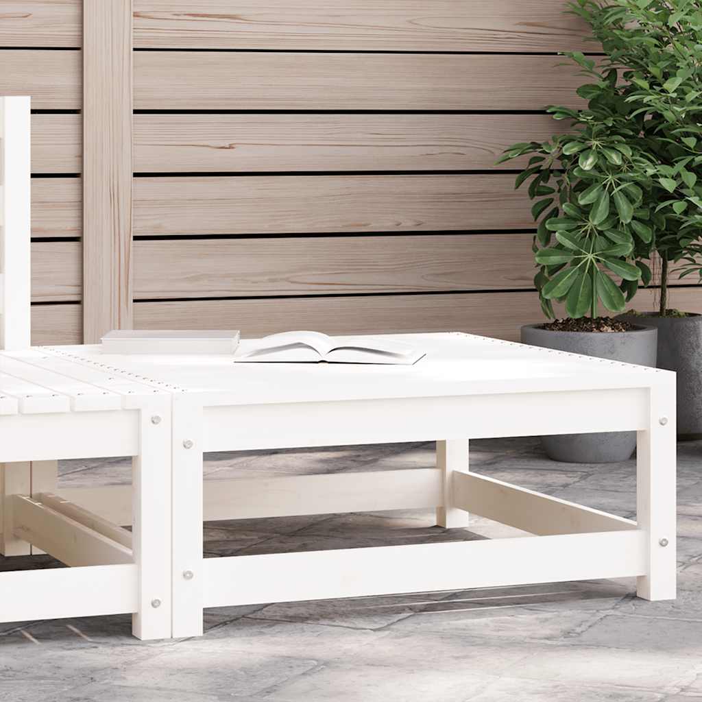 E-shop vidaXL Záhradná taburetka biela 70x70x30 cm borovicový masív