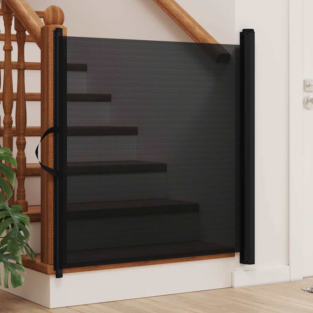 E-shop vidaXL Výsuvná bránka pre domáce zvieratá čierna 82,5x125 cm