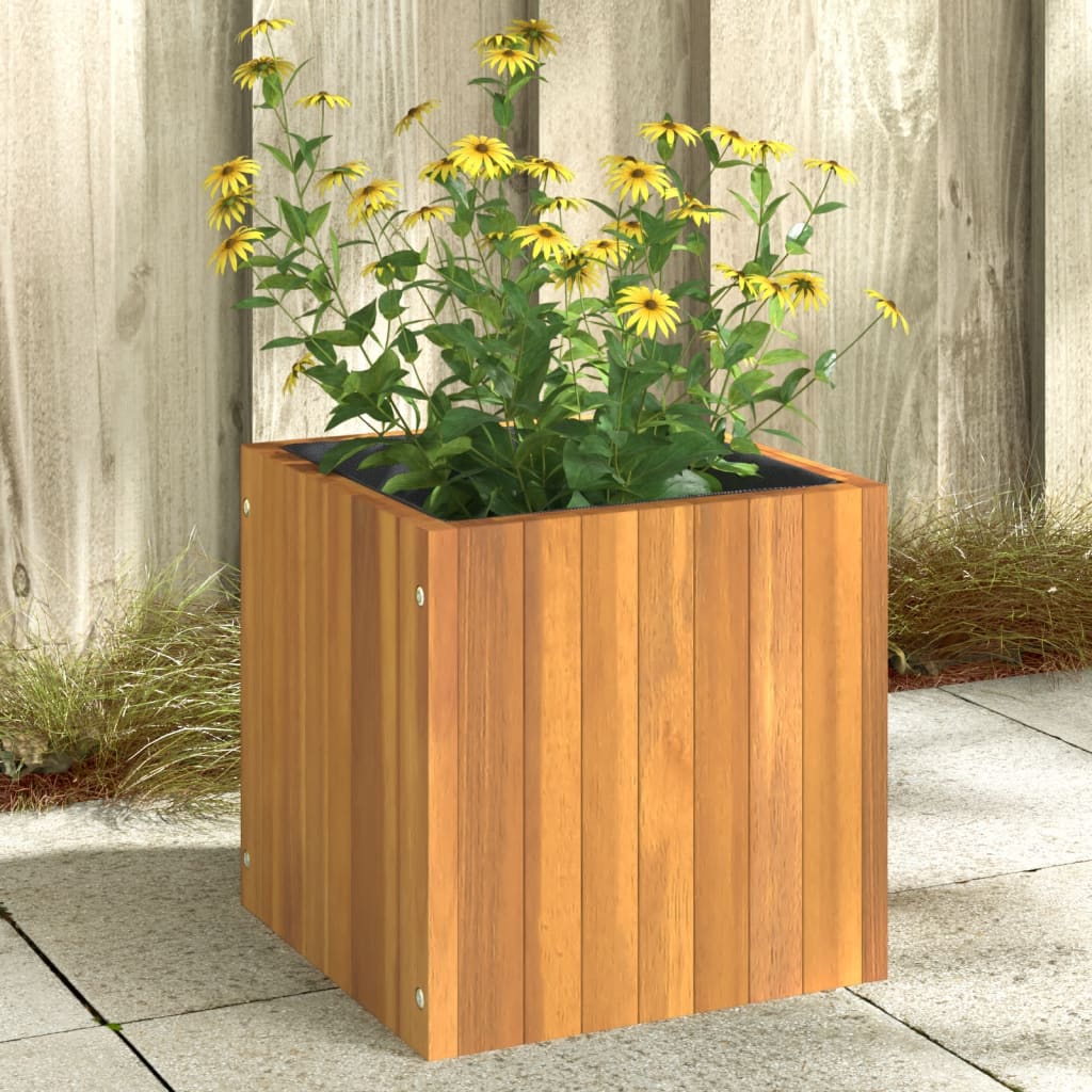 E-shop vidaXL Záhradný kvetináč 35x35x35 cm masívna akácia