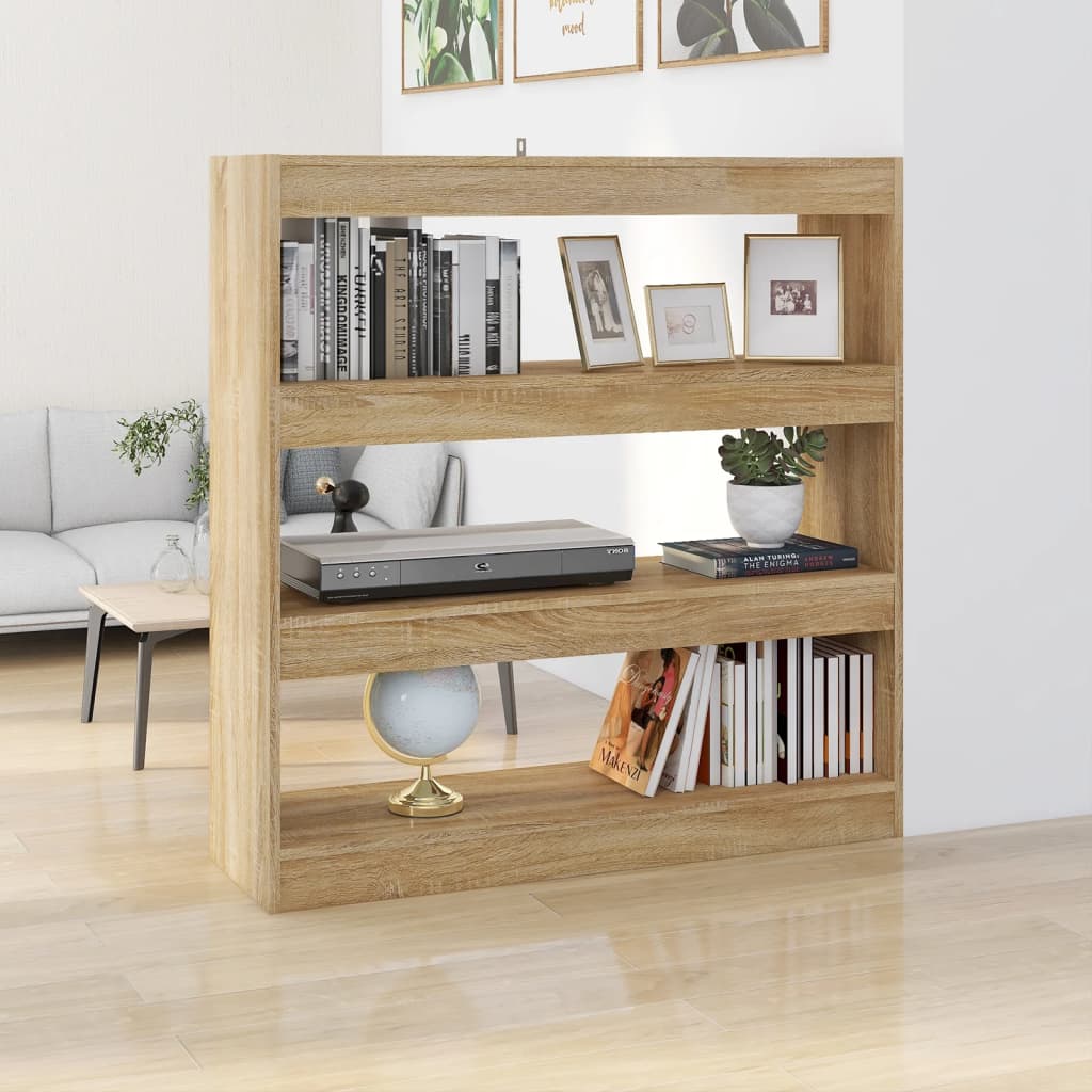 E-shop vidaXL Knižnica/deliaca stena dub sonoma 100x30x103 cm