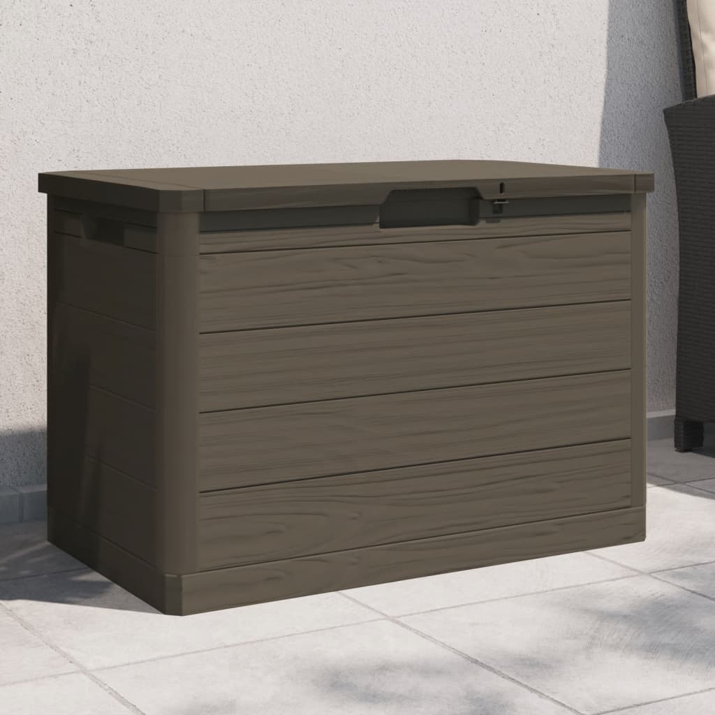 E-shop vidaXL Vonkajší box na vankúše hnedý 77,5x44,5x53 cm polypropylén