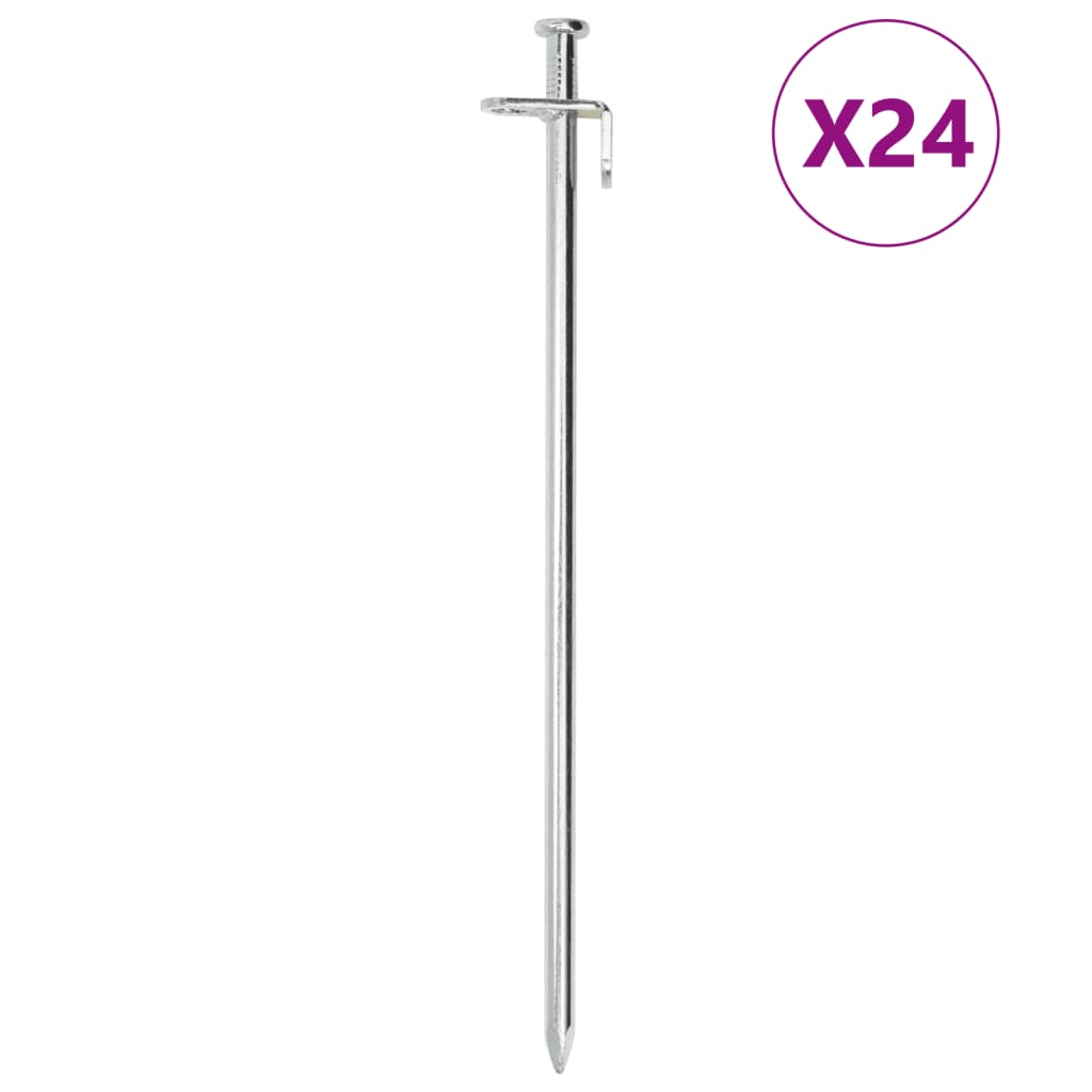 E-shop vidaXL Stanové kolíky 24 ks 30 cm 8 mm pozinkovaná oceľ