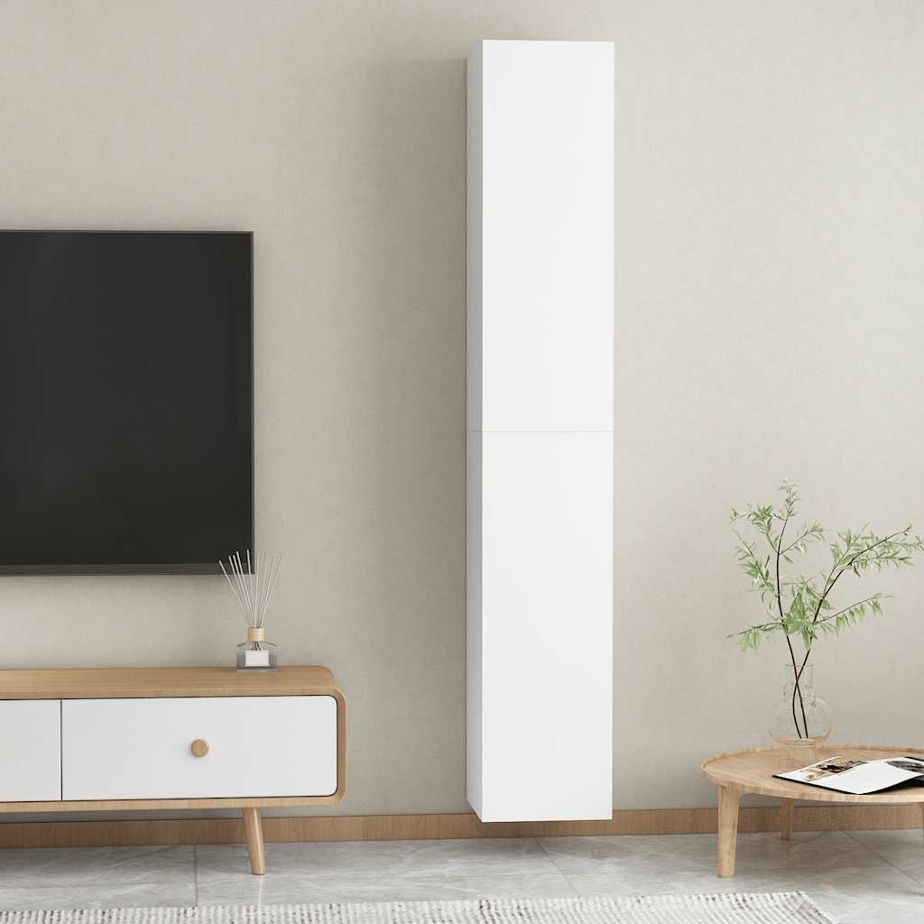 E-shop vidaXL TV skrinky 2 ks, biele 30,5x30x90 cm, kompozitné drevo