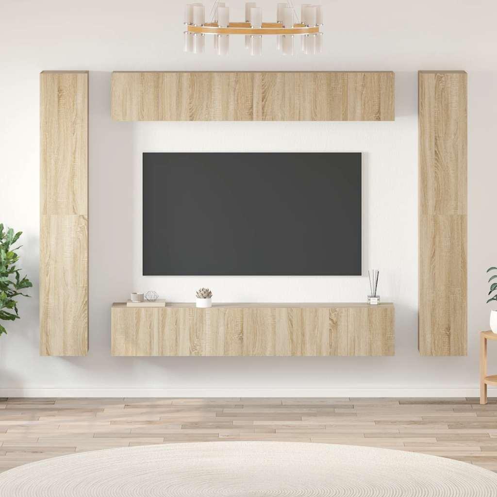 E-shop vidaXL 10-dielna súprava TV skriniek, dub sonoma, kompozitné drevo