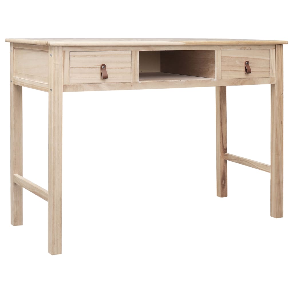 E-shop vidaXL Písací stôl prírodnej farby 110x45x76 cm drevený