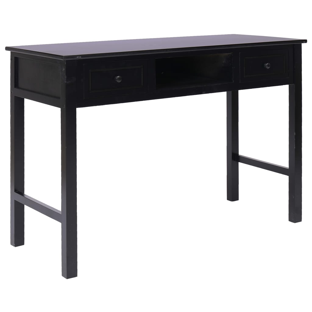E-shop vidaXL Písací stôl čierny 110x45x76 cm drevený