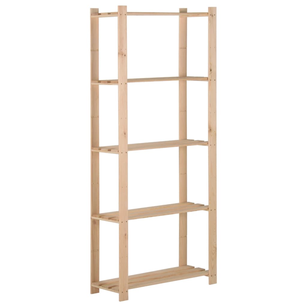 E-shop vidaXL Úložný regál s 5 policami 80x28,5x170 cm borovicový masív