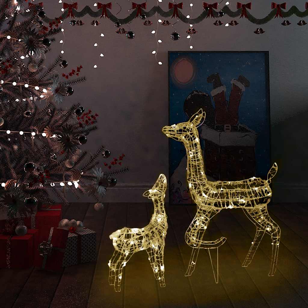 E-shop vidaXL Akrylová sobia rodinka vianočná dekorácia 160 LED teplá biela