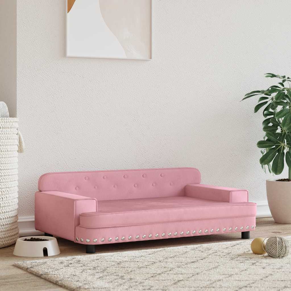 E-shop vidaXL Pelech pre psa ružový 95x55x30 cm zamat