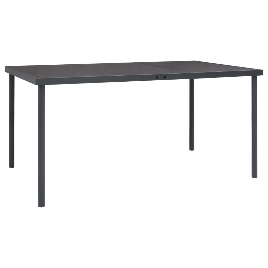 E-shop vidaXL Vonkajší jedálenský stôl antracitový 150x90x74 cm oceľ