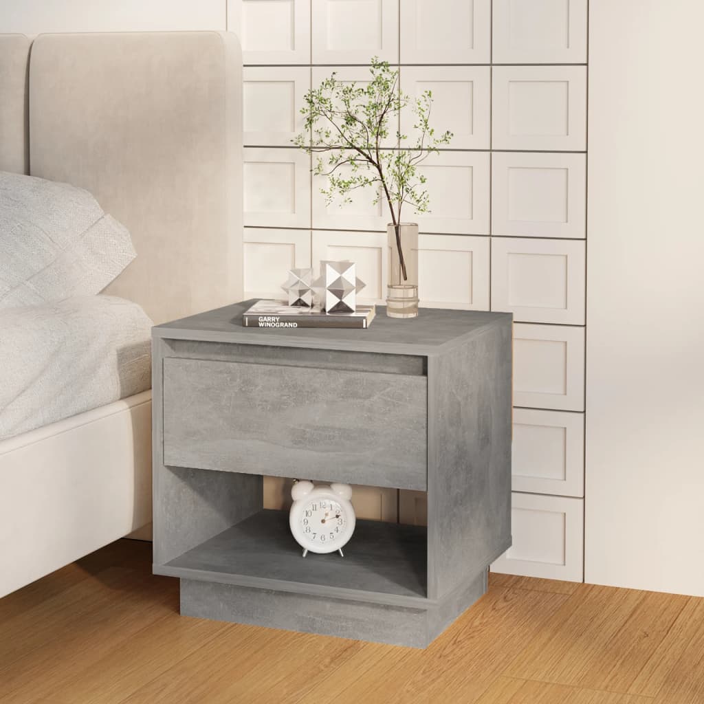E-shop vidaXL Nočný stolík, betónovo sivý 45x34x44 cm, kompozitné drevo