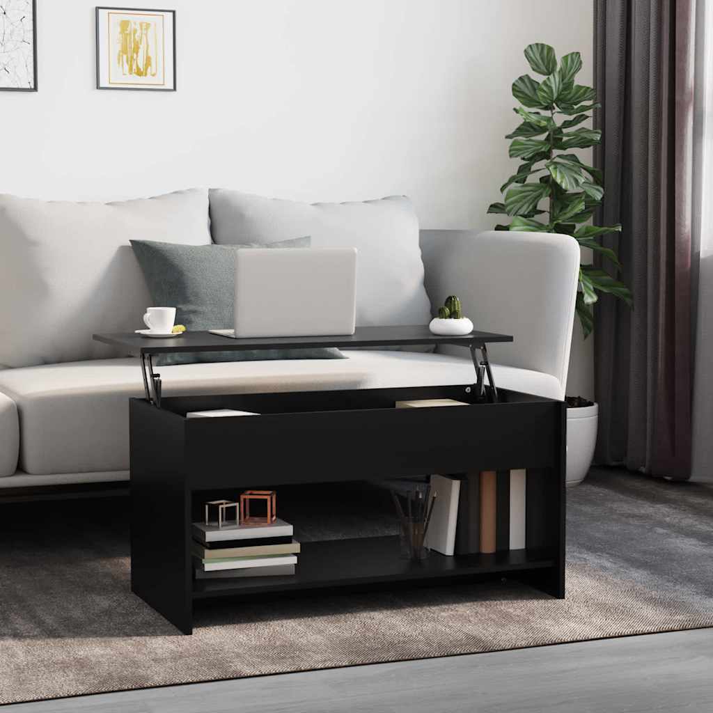 E-shop vidaXL Konferenčný stolík čierny 102x50x52,5 cm spracované drevo