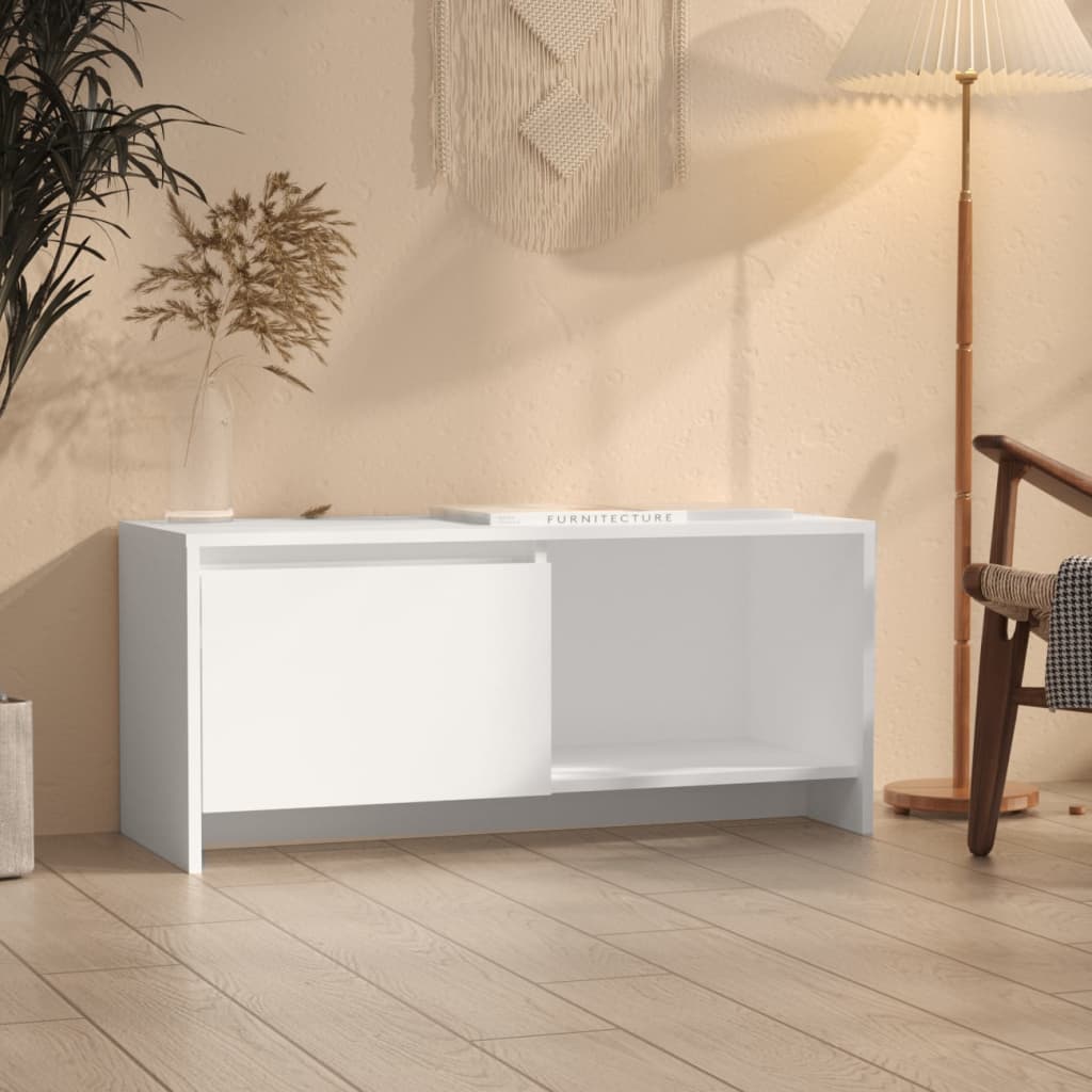 E-shop vidaXL TV skrinka biela 90x35x40 cm drevotrieska