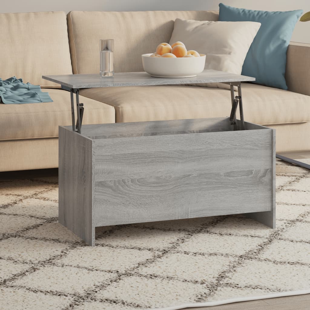 E-shop vidaXL Konferenčný stolík sivý sonoma 102x55,5x52,5cm spracované drevo