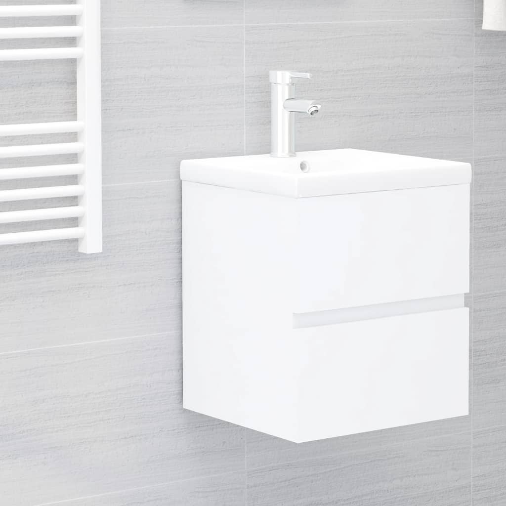 E-shop vidaXL Skrinka pod umývadlo biela 41x38,5x45 cm kompozitné drevo