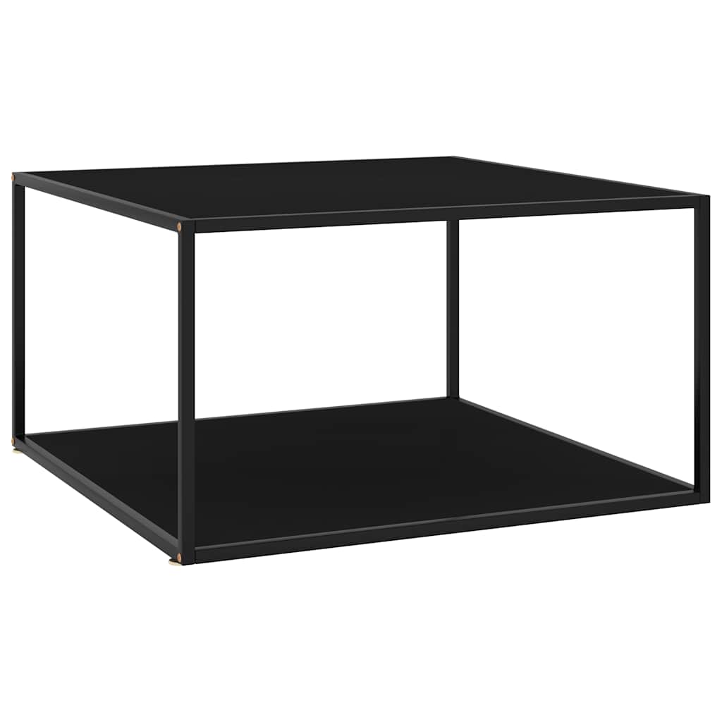 E-shop vidaXL Konferenčný stolík, čierny, čierne sklo 90x90x50 cm