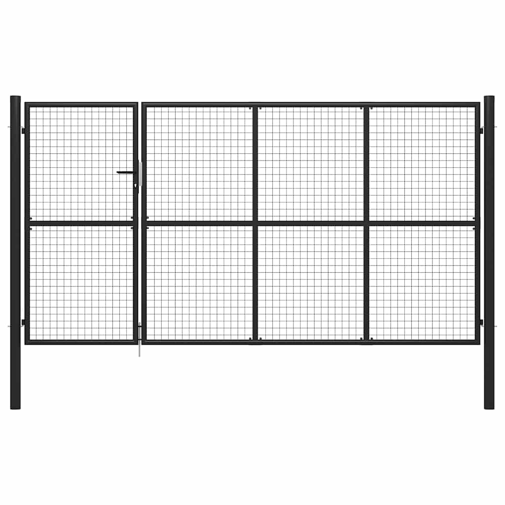E-shop vidaXL Záhradná brána z ocele 350x150 cm antracitová
