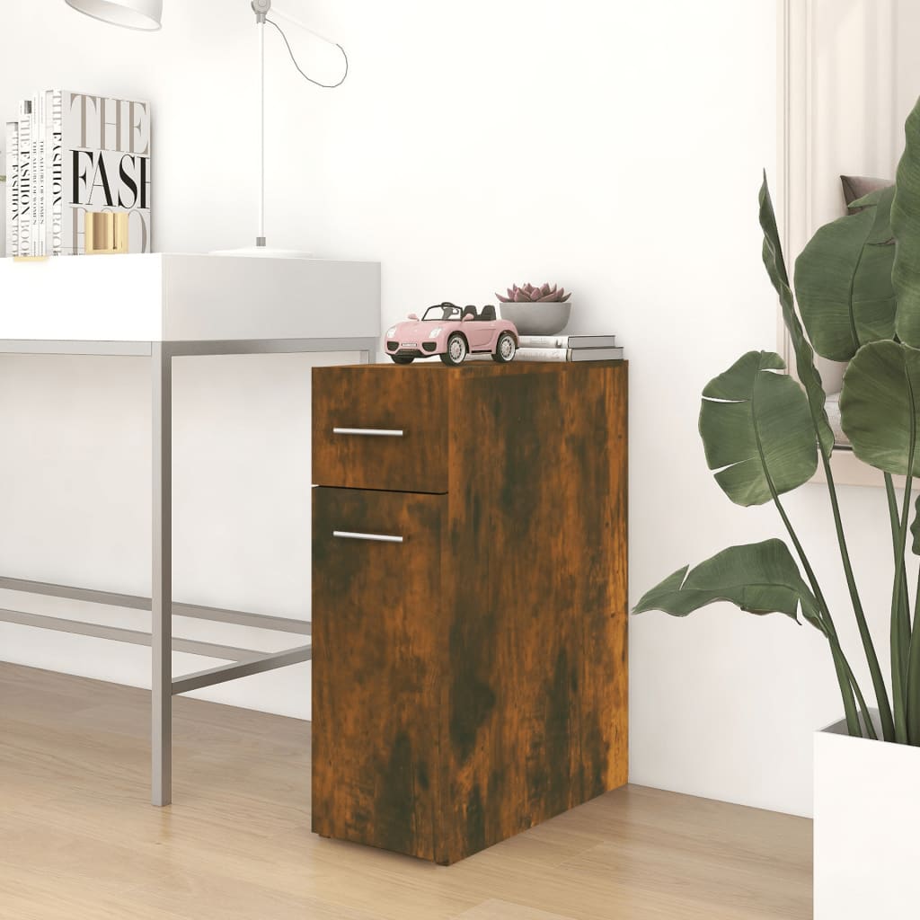 E-shop vidaXL Skrinka na lieky dymový dub 20x45,5x60 cm spracované drevo