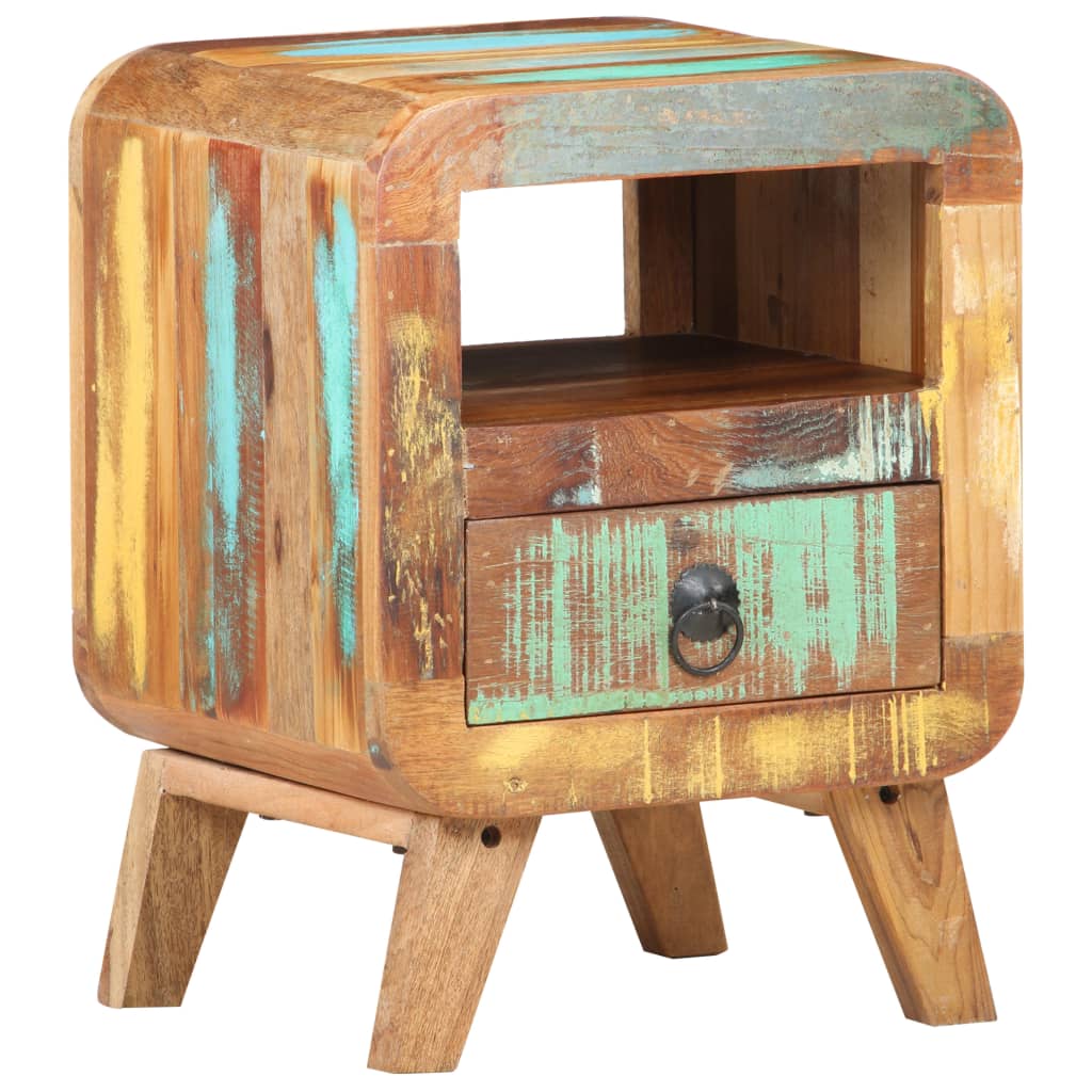 E-shop vidaXL Nočný stolík 30x30x41 cm recyklovaný masív