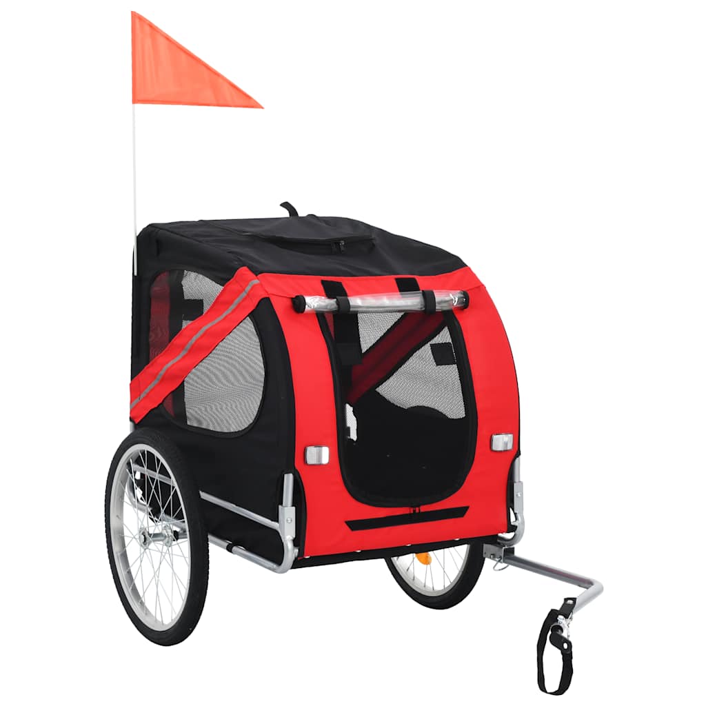 E-shop vidaXL Vozík za bicykel pre psa, červeno čierny
