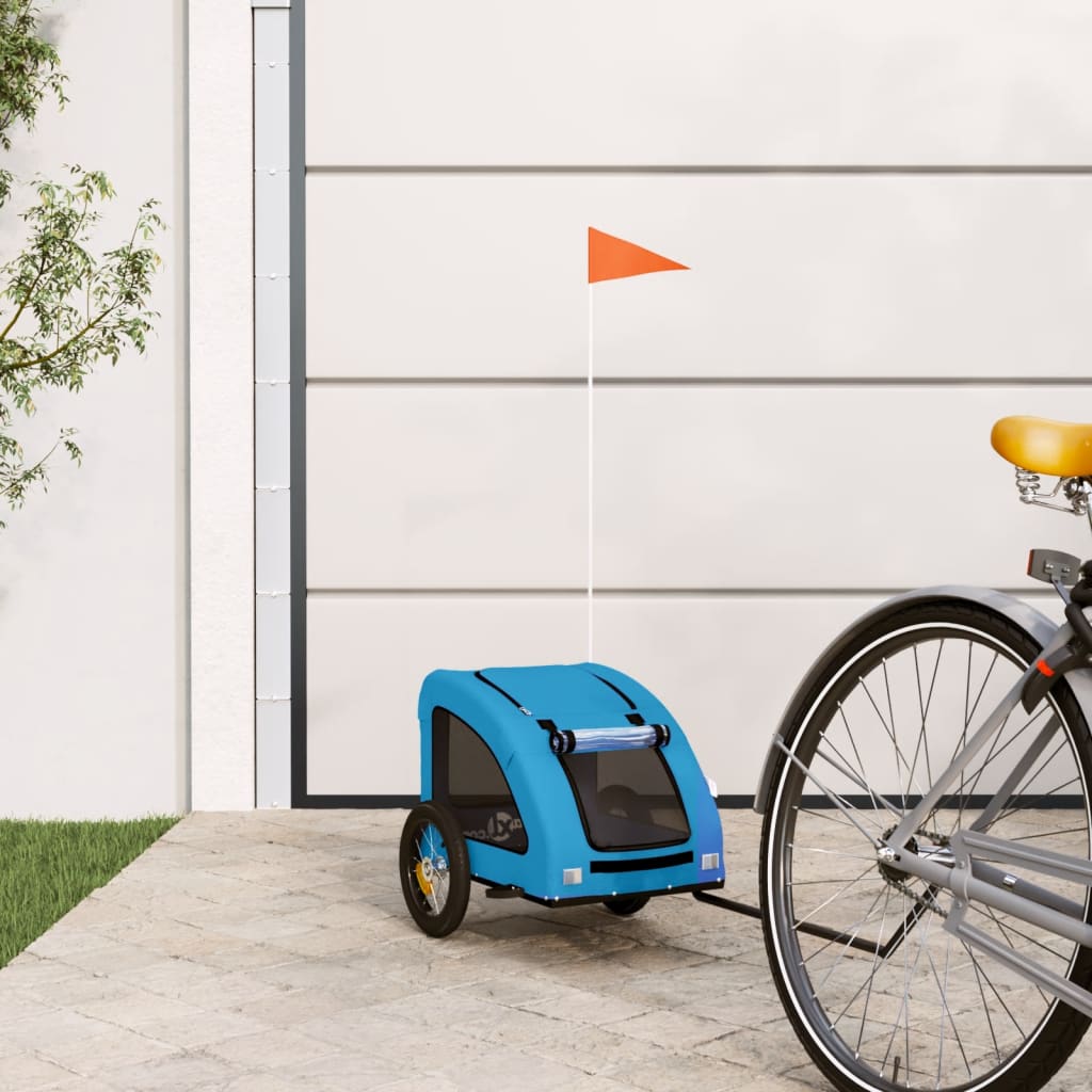 E-shop vidaXL Cyklovozík pre zvieratá, modrý, oxfordská látka, železo