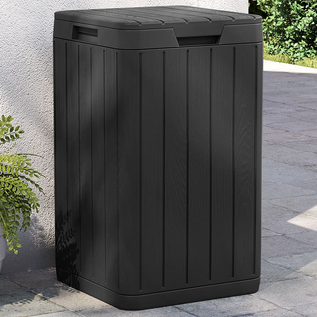 E-shop vidaXL Vonkajší odpadkový kôš antracitový 38x38x65 cm PP