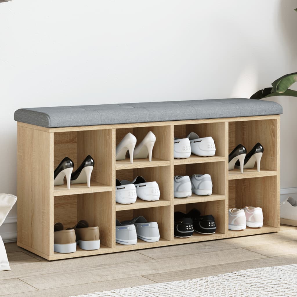 E-shop vidaXL Lavička na topánky dub sonoma 102x32x50 cm kompozitné drevo