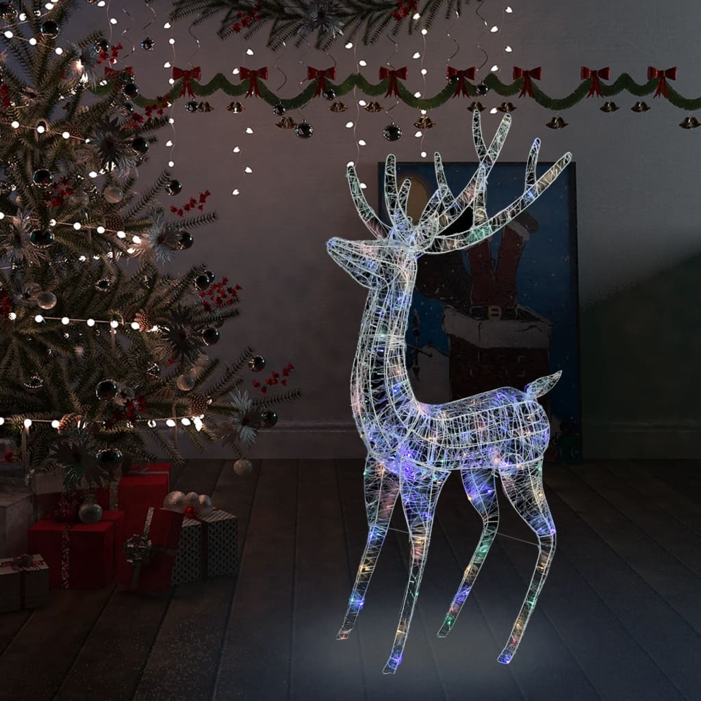 E-shop vidaXL XXL Akrylový vianočný sob 250 LED 180 cm farebný
