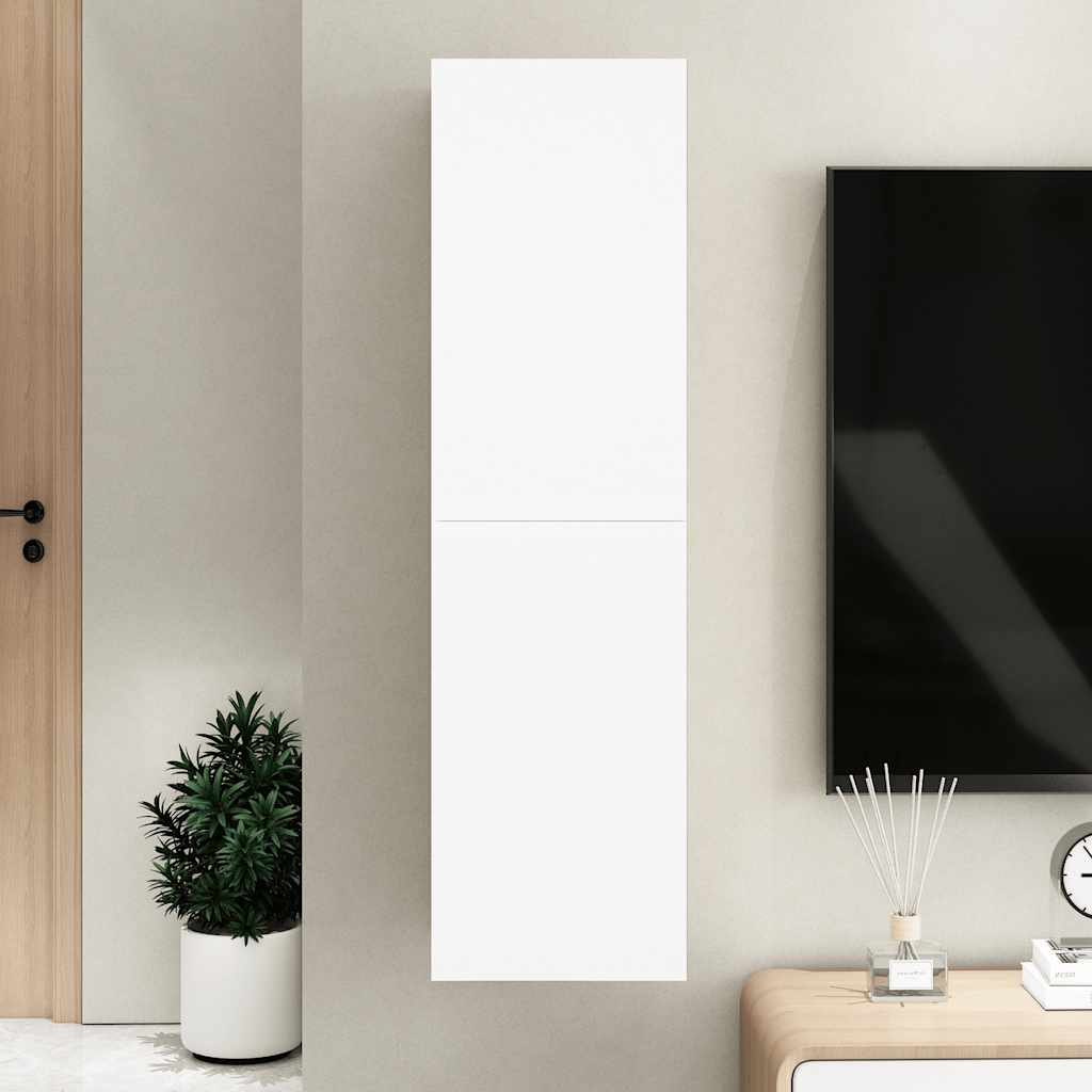 E-shop vidaXL TV skrinka, biela 30,5x30x110 cm, kompozitné drevo