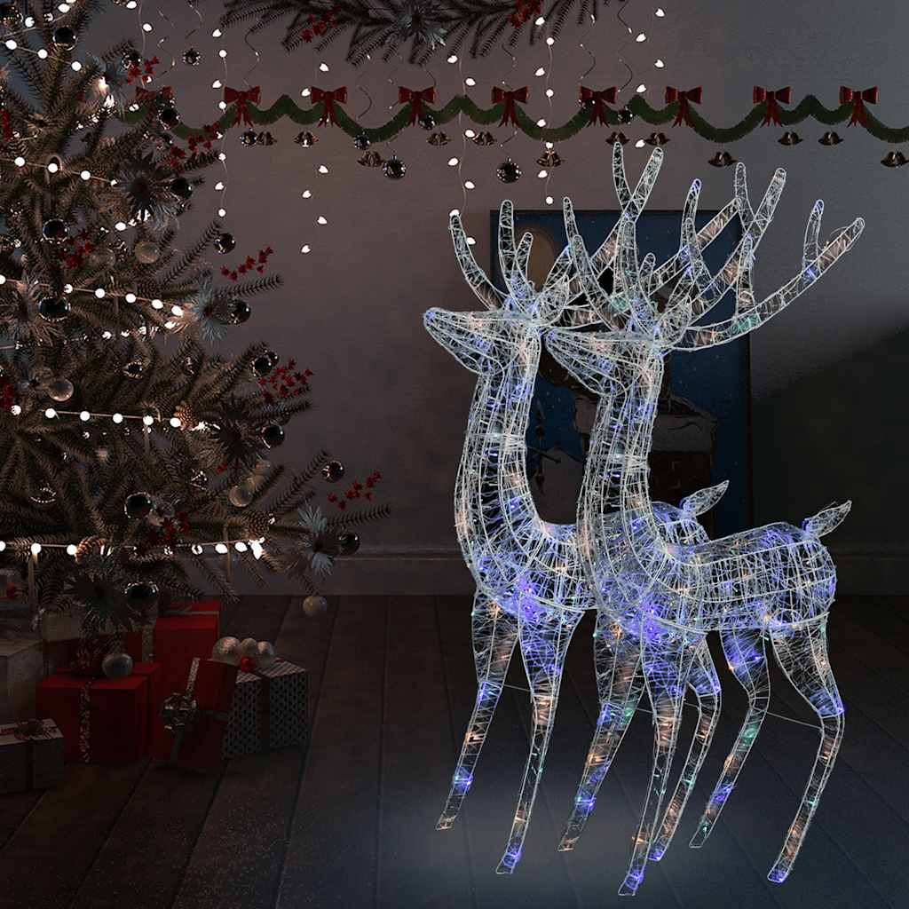 E-shop vidaXL XXL Akrylové vianočné soby 250 LED 2 ks 180 cm viacfarebné