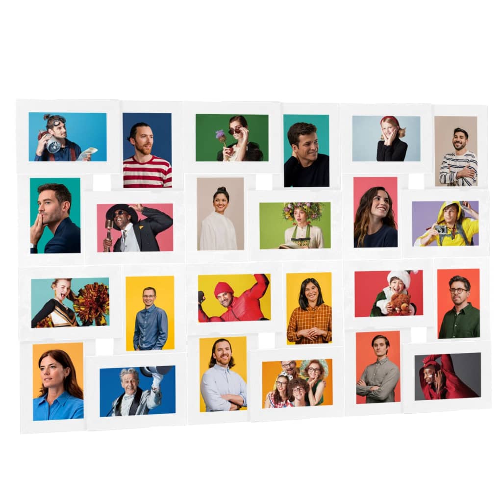 E-shop vidaXL Kolážový fotorámik na 24 fotiek (10x15 cm) biely MDF