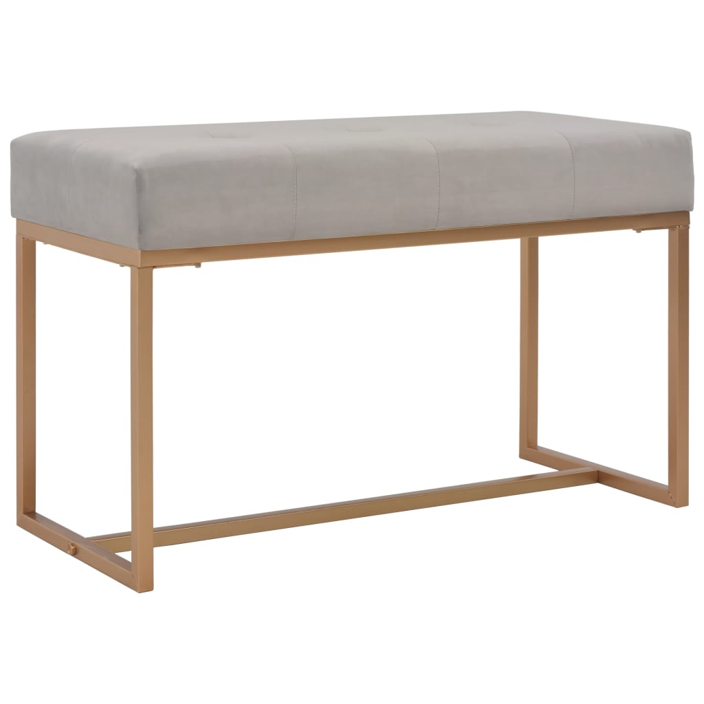 E-shop vidaXL Lavička 80 cm sivá zamatová