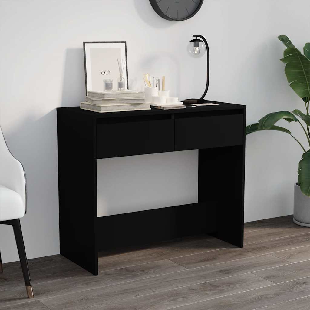 E-shop vidaXL Konzolový stolík čierny 89x41x76,5 cm oceľový